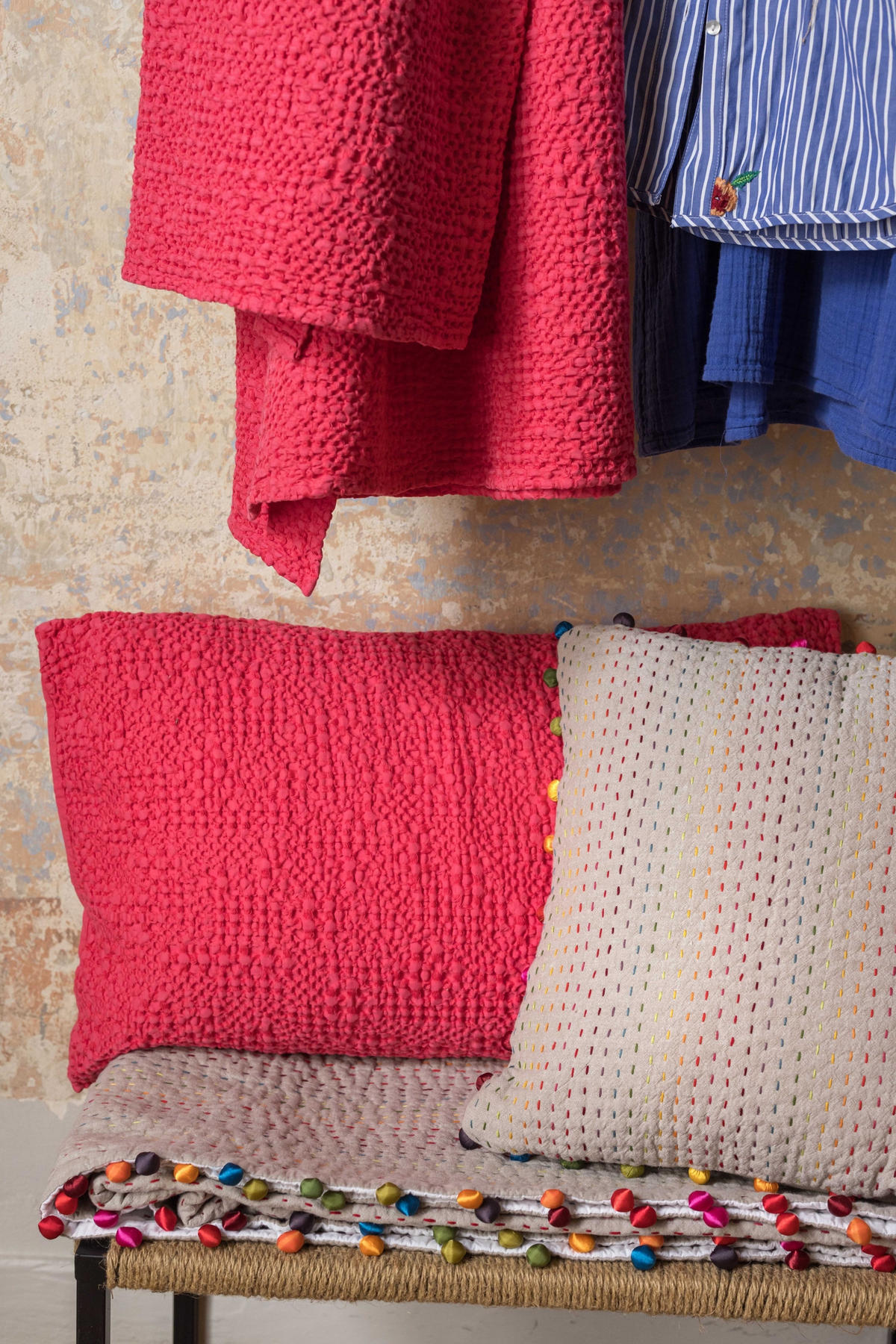 KISSEN Gastounet multico 45 x 45 cm - Multicolor, Textil (45/45cm) - Vivaraise