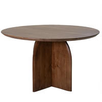 ESSTISCH rund aus Akazienholz 130cm, natürlich - Braun, Holz (130/130/76cm) - Giga Meubel