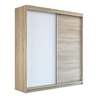 SCHWEBETÜRENSCHRANK 120 CM PAX Farbe: Sonoma / weiß / sonoma - Braun/Weiß, Holzwerkstoff (120/215/59.5cm) - A&J MöbelLand