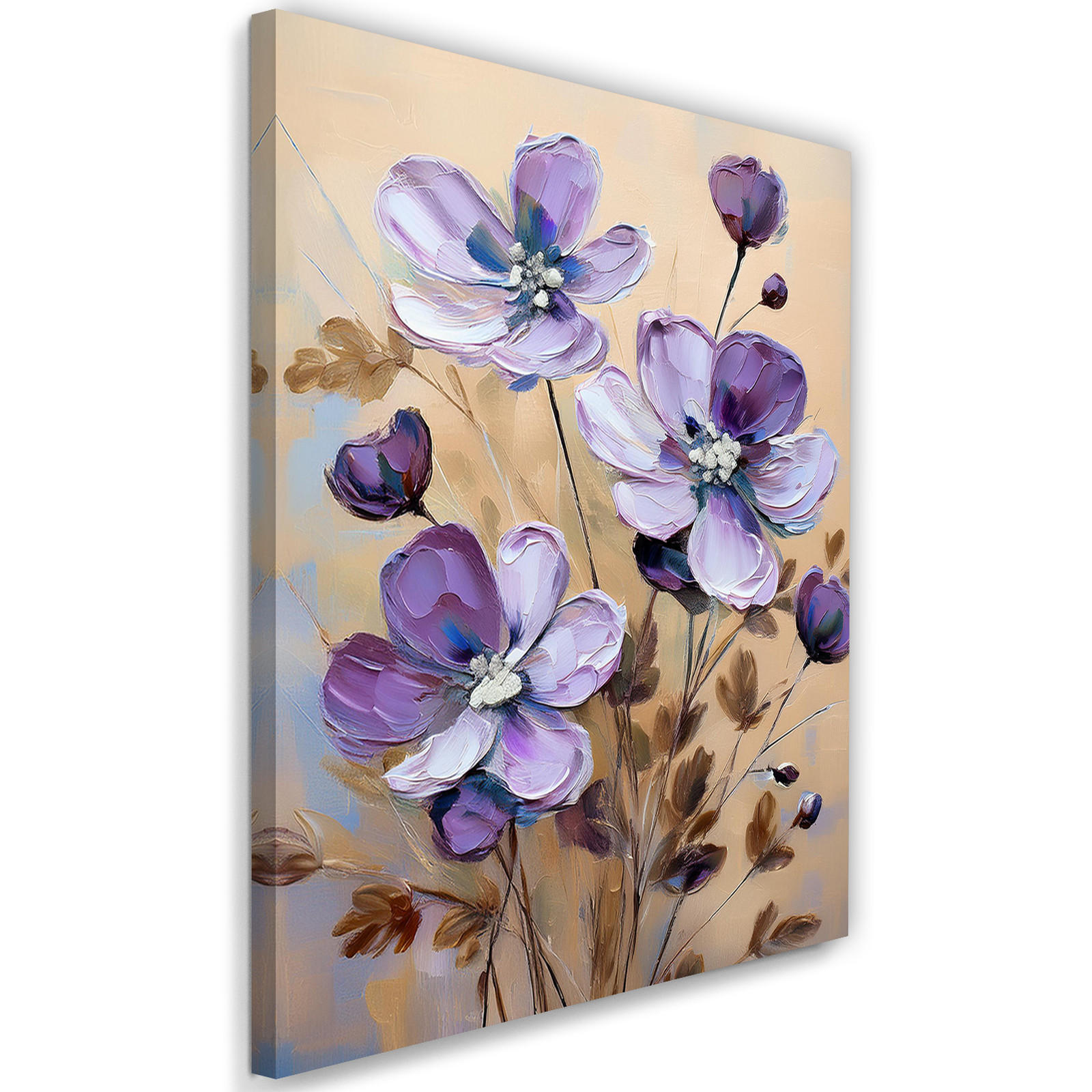 WANDBILD lila botanicals blumen - Lila, Textil (40/60cm) - Feeby