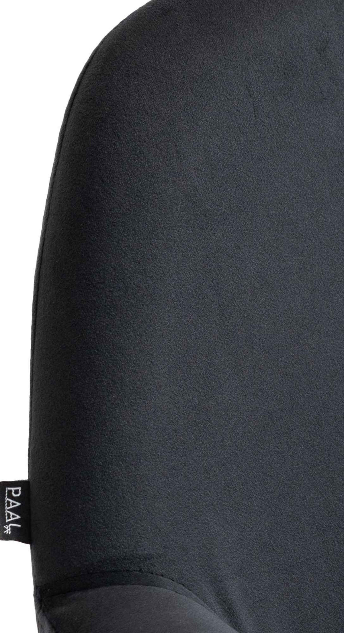 BARHOCKER Samt schwarz - Goldfarben/Schwarz, Textil/Metall (51/89/52cm) - CLP
