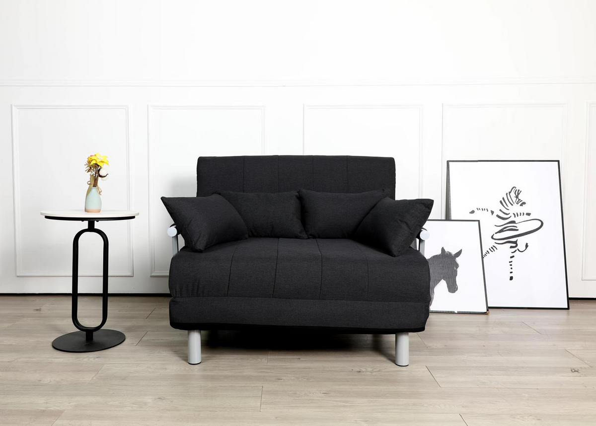 SCHLAFSESSEL Schwarz - Schwarz, Textil (105/80/186cm) - MCW