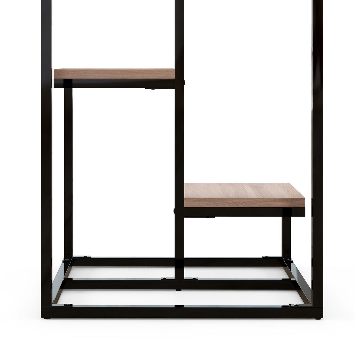 BLUMENTREPPE DE-12152 4-stufig, verschiedene Höhen, industriell Schwarz/Natur - Braun, Metall (40/75.5/40cm) - ComfortXL