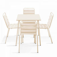 GARTENSET 5-tlg., Elfenbeinfarbe - Creme, Metall - Oviala