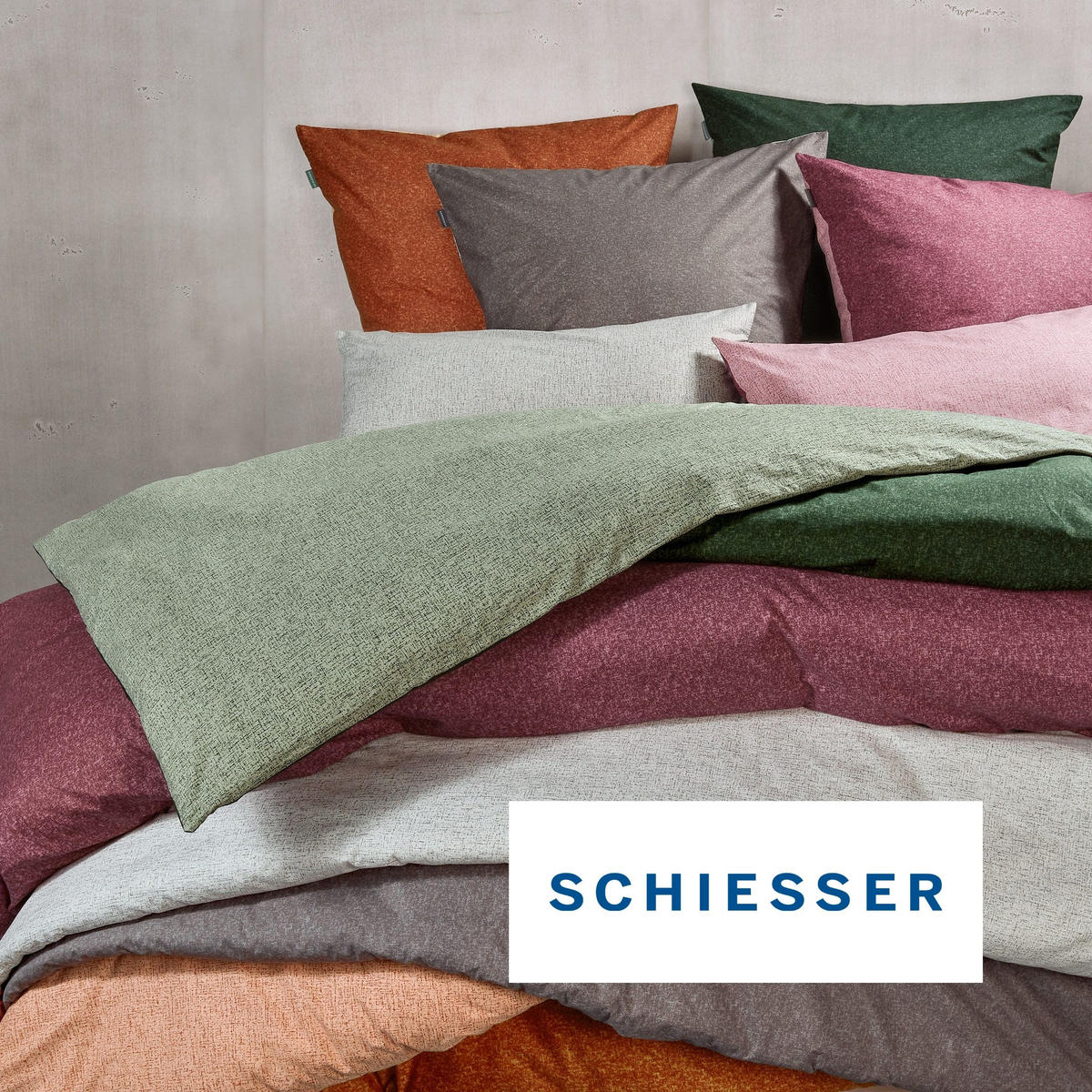 BETTWÄSCHESET Vinnie - Renforcé - 2-teilig - 155x220 cm - Grau - Grau, Textil (155/220cm) - SCHIESSER