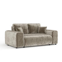 2-SITZER-SOFA Zanzibar Beige Chenille - Beige/Schwarz, Holz/Holzwerkstoff (178/79/108cm) - Maison de Reve
