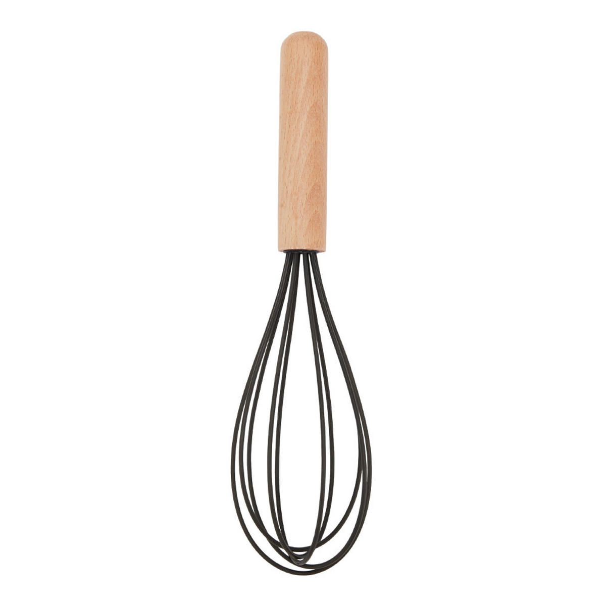 KÜCHENUTENSILIEN 11er-Set aus Silikon mit Holzhandgriff in Dunkelgrau Komplettes Küchen-Set Platzsparende Aufbewahrung - Dunkelgrau, Holz/Kunststoff (13/34/12.5cm) - Livingandhome