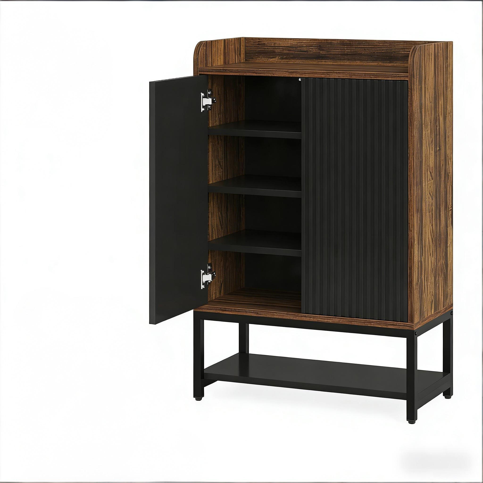 Pangivo Schuhschrank Schwarz 73x105x35 cm