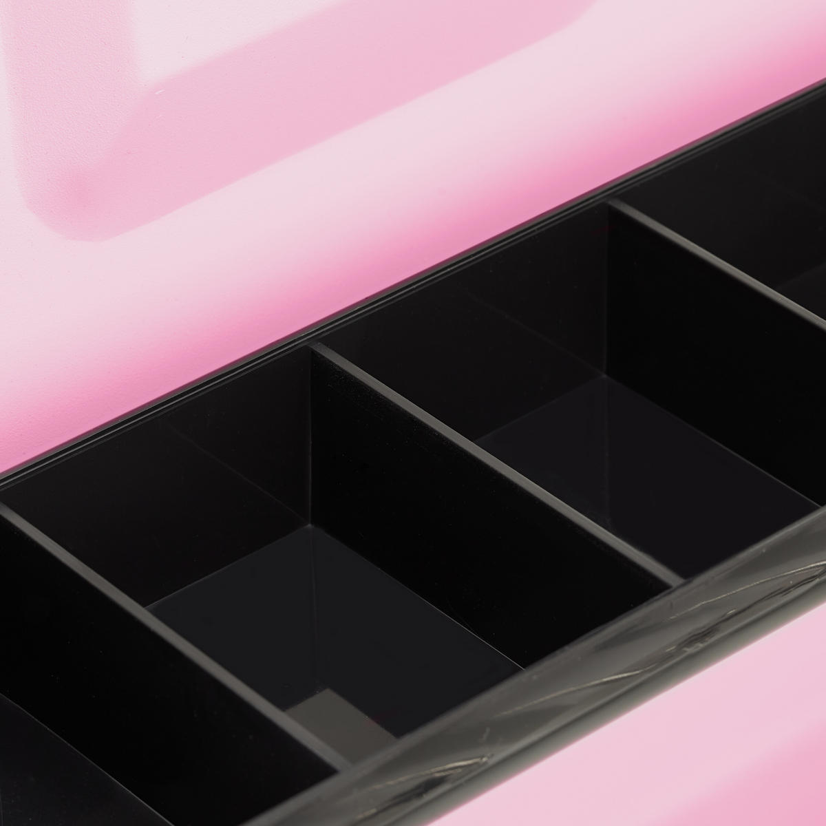 CASETA Roz cu încuietoare - roz, material plastic/metal (30.5/8.5/24.5cm) - Relaxdays