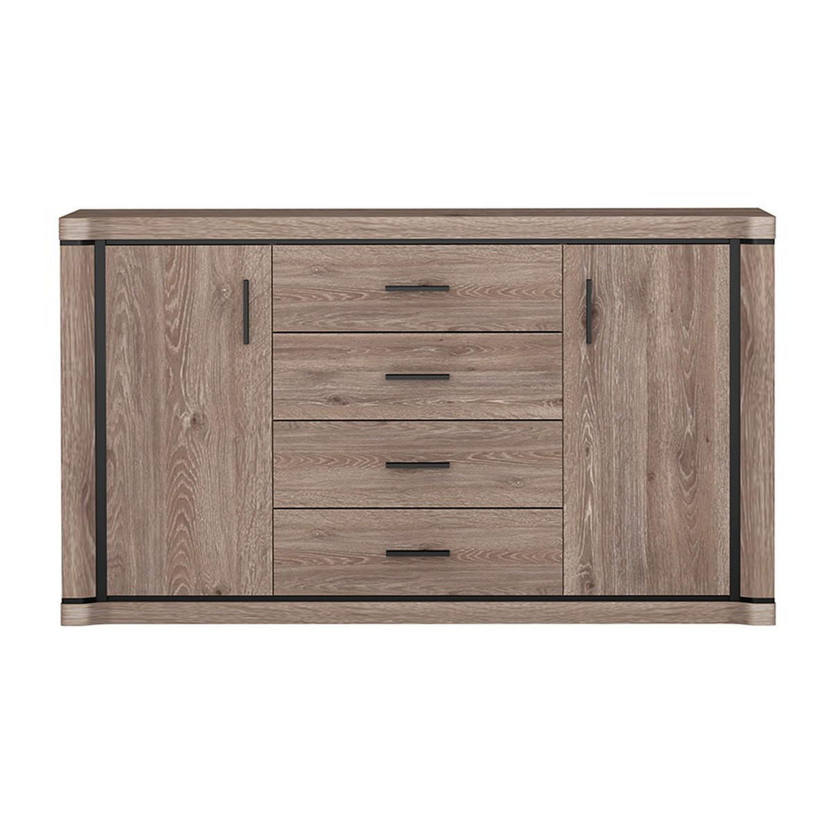 KOMMODE Dallas D-1 157 x 91 x 45 cm Trüffeleiche - Trüffeleichefarben, Holzwerkstoff/Kunststoff (157/91/45cm) - Koseto