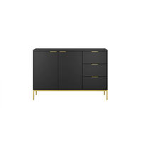 KOMMODE Austin 40/100,4/150 - Goldfarben/Schwarz, Holzwerkstoff (40/100/150cm) - RAUMHIRSCH FURNITURE