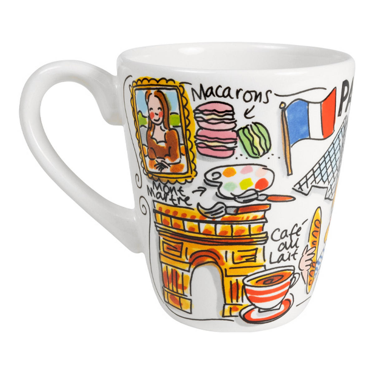 BECHER Blond Stadtikone Paris in Bunt - 350 ml - Multicolor, Keramik (0.35L) - Blond Amsterdam