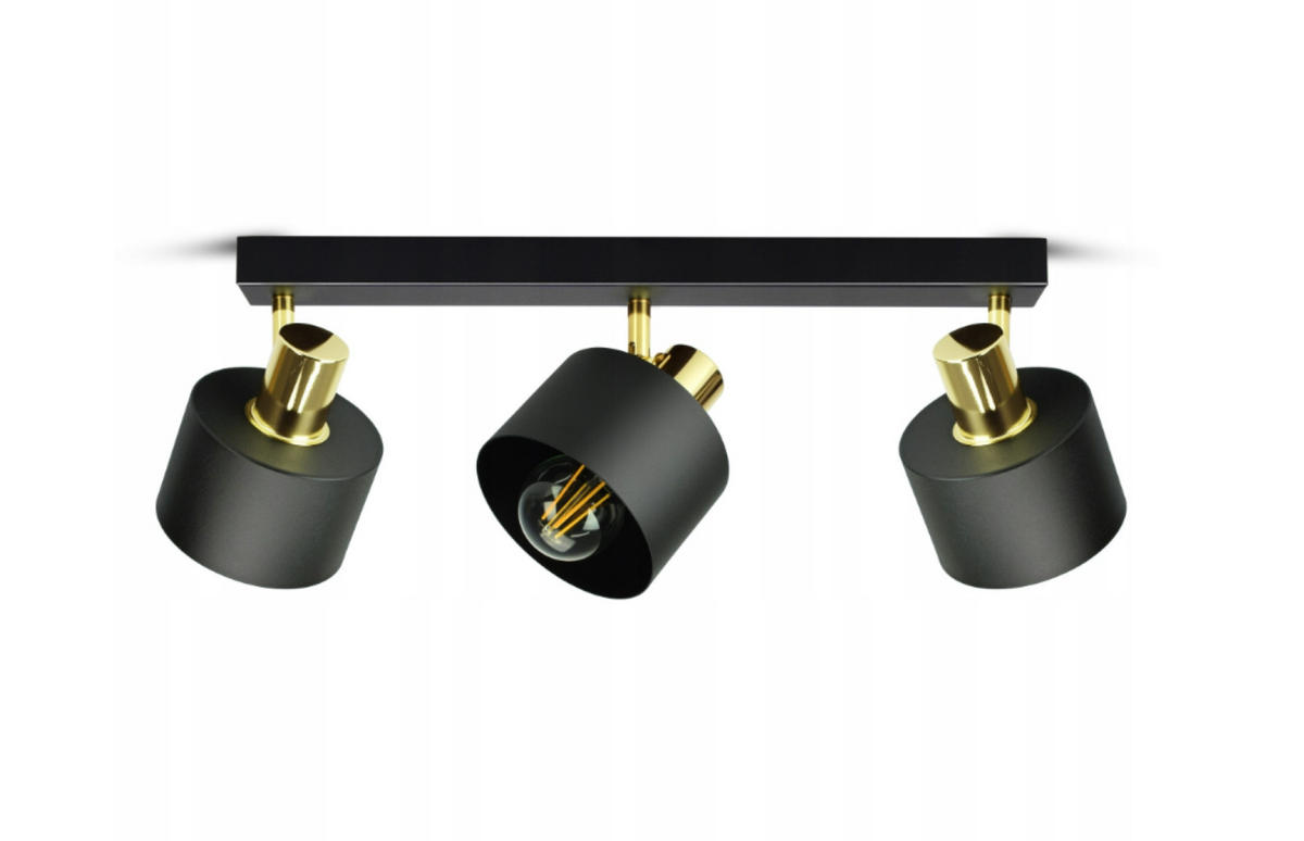 DECKENLEUCHTE BLACKSPOT - Goldfarben/Schwarz, Metall (12/60/20cm) - kiki design