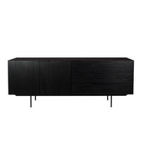 SIDEBOARD Travis Schwarz - Schwarz, Holzwerkstoff (180/70.5/45cm) - Zuiver