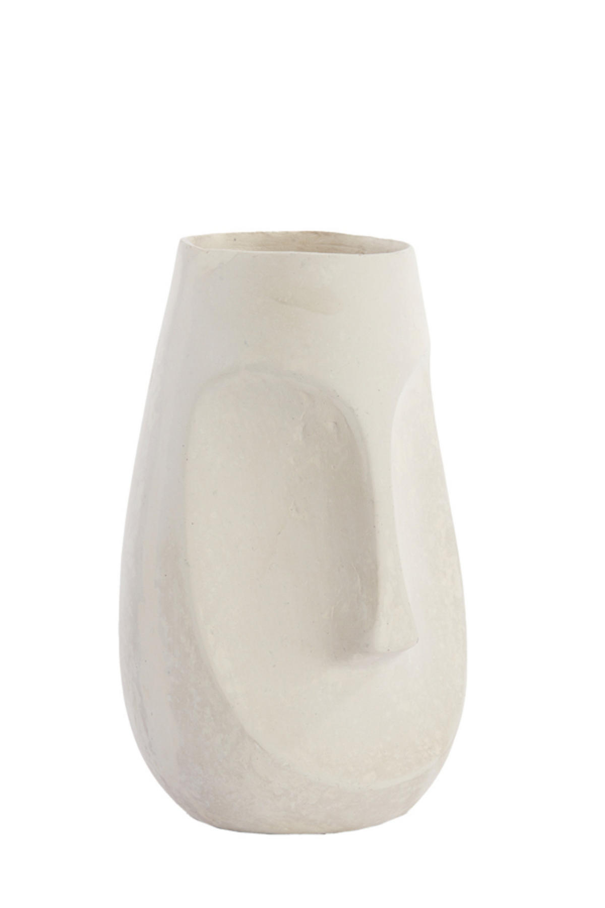 VASE Gesicht Weiß Ø18/29,5 cm - Weiß, Papier (29.5cm) - Light & Living