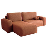 ECKSOFA Ziegelrot ILO Mit Schlaffunktion Und Bettkasten - Orange, Textil (282/177cm) - Sepro Meble