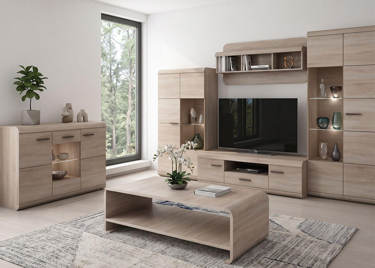 COUCHTISCH Link Sonoma Eiche 120 / 60 / 40cm - Braun, Holz/Holzwerkstoff (60/120/40cm) - Feldmann-Wohnen