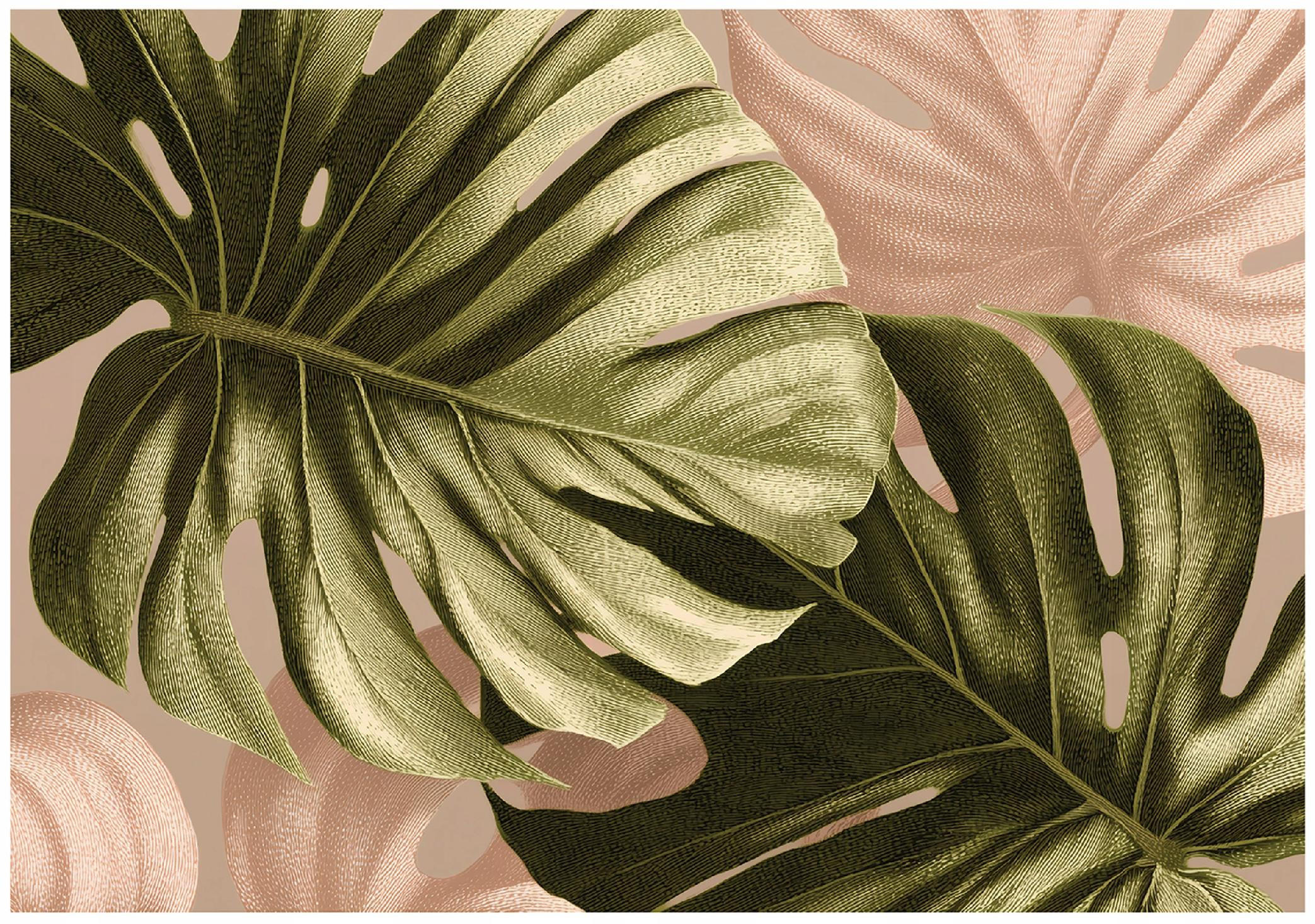 FOTOTAPETE Blätter Monstera Grün 300x210 cm - Multicolor, Papier (300/210cm) - Wallarena
