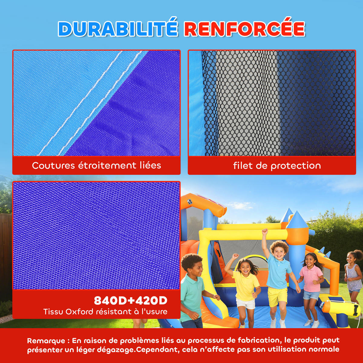 HÜPFBURG DE-18572 8-in-1 mit Wasserspielzeug & Trampolin Bunt - Multicolor, Kunststoff (350/325/210cm) - ComfortXL