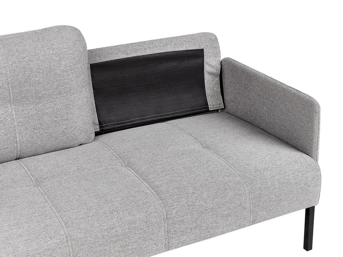 2-SITZER-SOFA grau Lahti - Schwarz/Grau, Textil (124/70/70cm) - Beliani