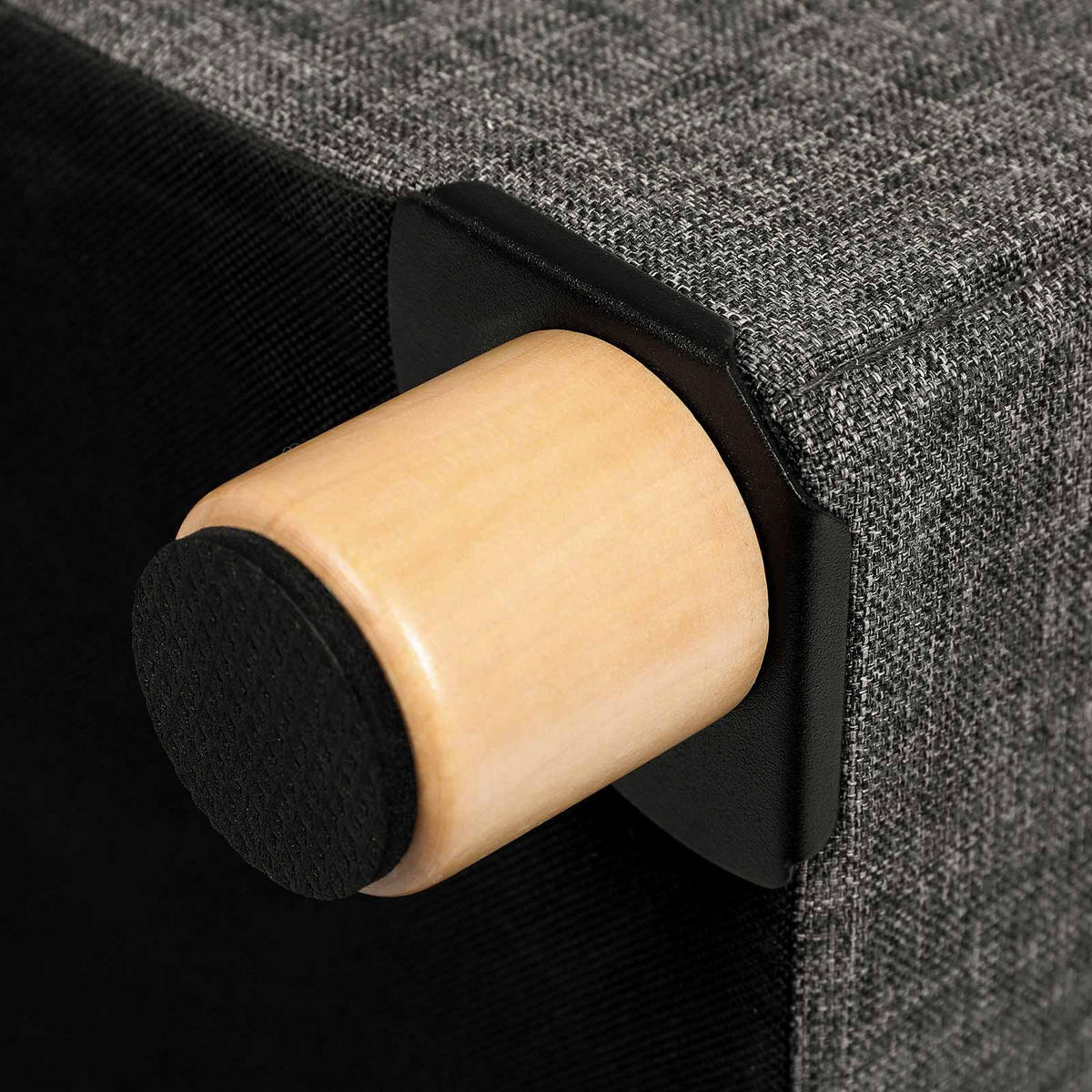 SITZHOCKER - Grau, Holzwerkstoff (40/38/38cm) - Hansiro