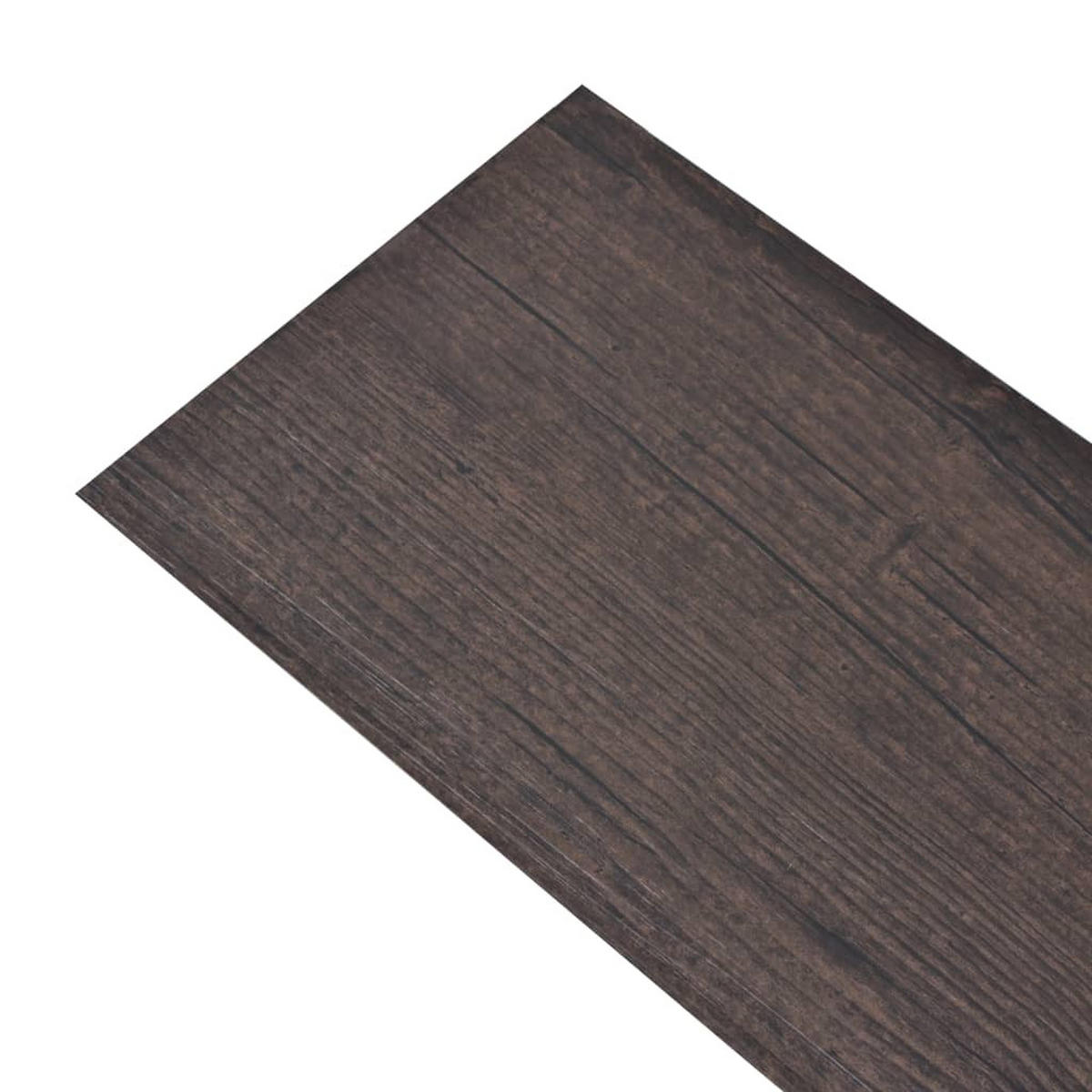 VINYLBODEN PVC-Dielen selbstklebend Dunkelbraun 5,02m² - Dunkelbraun, Kunststoff (91.5/15.2/1.3cm) - DELUKE