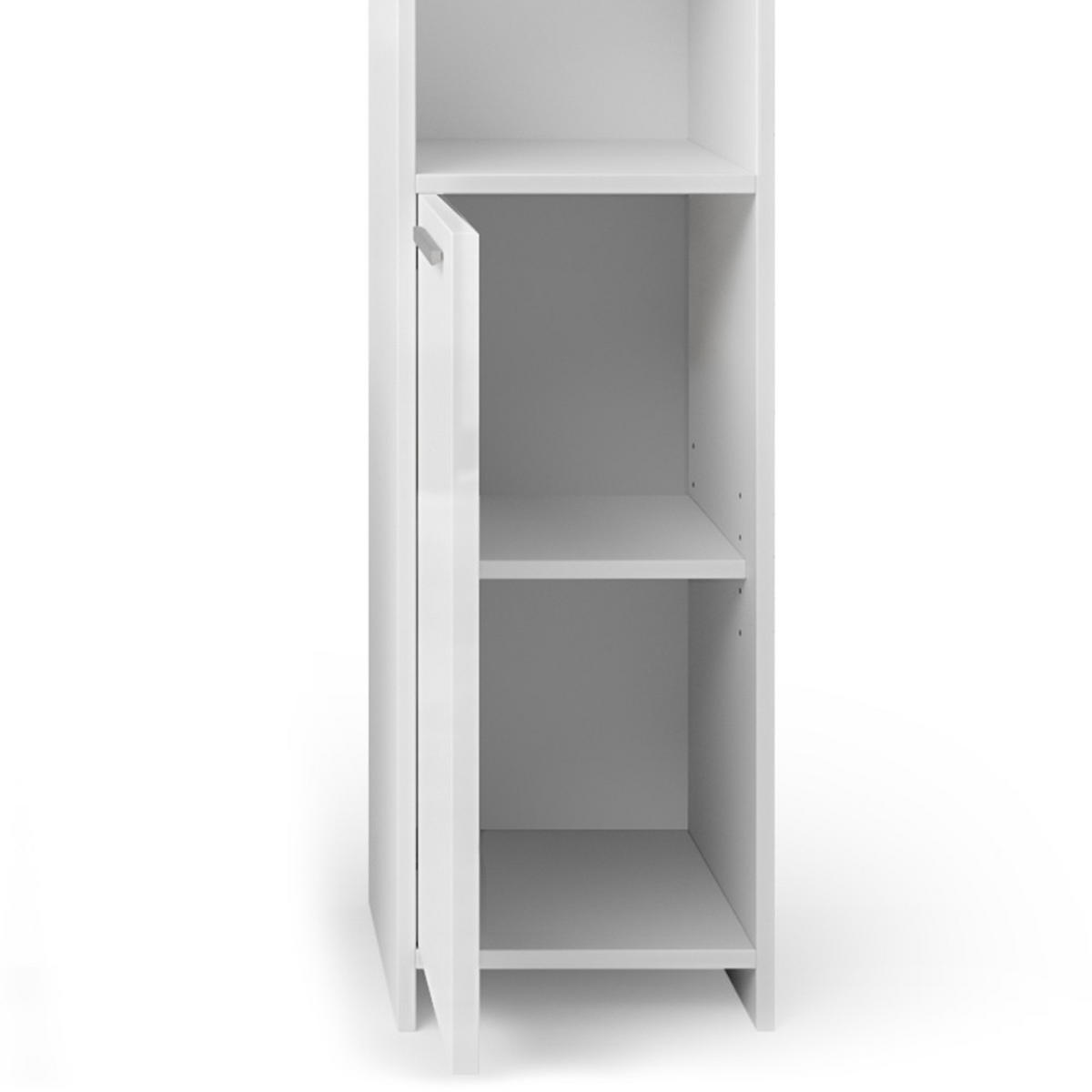 BADMÖBEL-SET Kiko Weiß 3 Teile, mit Hochschrank - Weiß, Holzwerkstoff (58/60/33cm) - Vicco