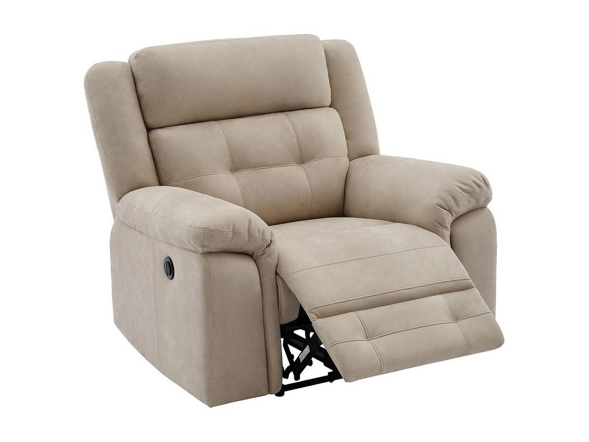RELAXSESSEL - 1 Person - stoff - beige Ortiano - Beige, Textil (103/102/97cm) - Vente-Unique