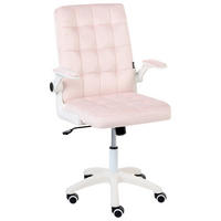 BÜROSTUHL Samtstoff Pastellrosa Dandy - Pink, Kunststoff/Textil (58/95/58cm) - Beliani