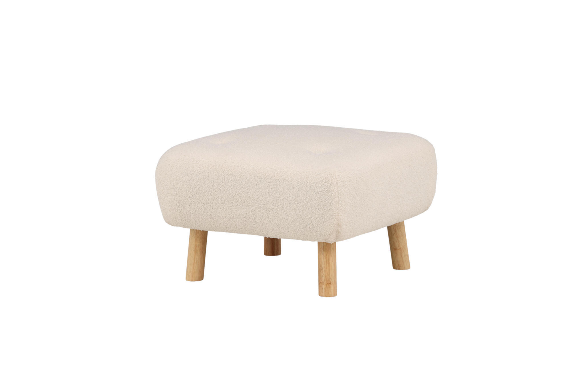 SITZPOUF SALINA Weiß 60x60x28 cm - Weiß, Textil (60/28/60cm) - FURNLUX