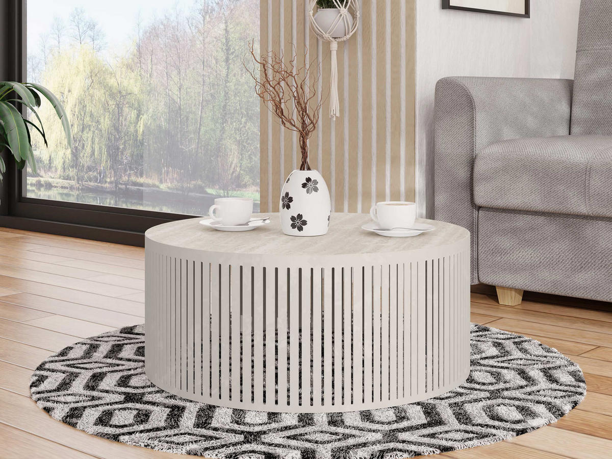 COUCHTISCH Velede Mini - Taupe/Kaschmir, Holzwerkstoff/Metall (59/59/30cm) - MIRJAN24
