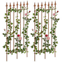 RANKGITTER 2er Set Metall Antik Braun - Braun, Metall (50/100/0.7cm) - CLP