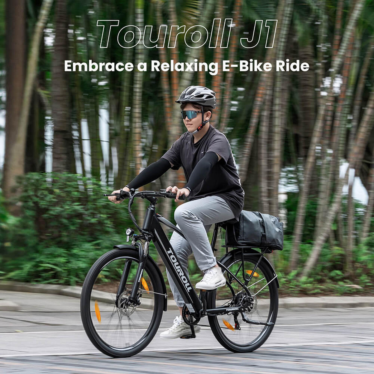 E-BIKE Touroll J1 – kraftvoller Motor, großer Akku, Komfort für Pendler Touren - Graphitfarben, Metall (78cm) - Touroll
