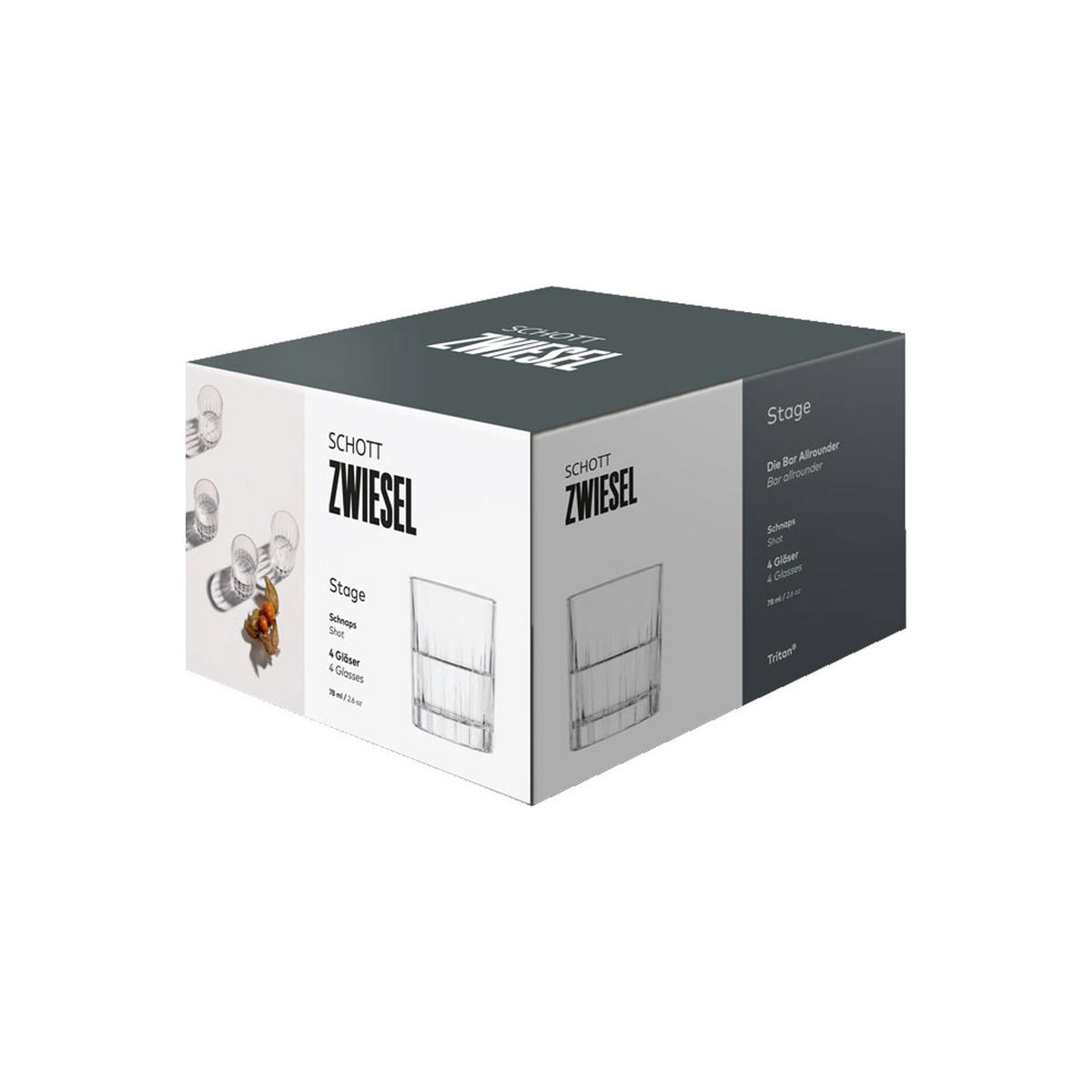 SCHNAPSGLÄSER Stage transparent 78 ml 4er Set - Transparent, Glas (0.073L) - Schott Zwiesel