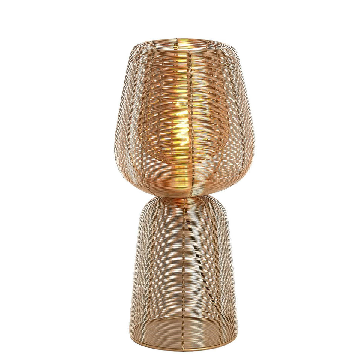 TISCHLAMPE ABOSO Gold 24/24/54 cm - Goldfarben, Metall (24/24/54cm) - Light & Living