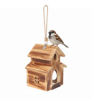 BUDKA - hnědá, dřevo (16.5/21/14.5cm) - Relaxdays