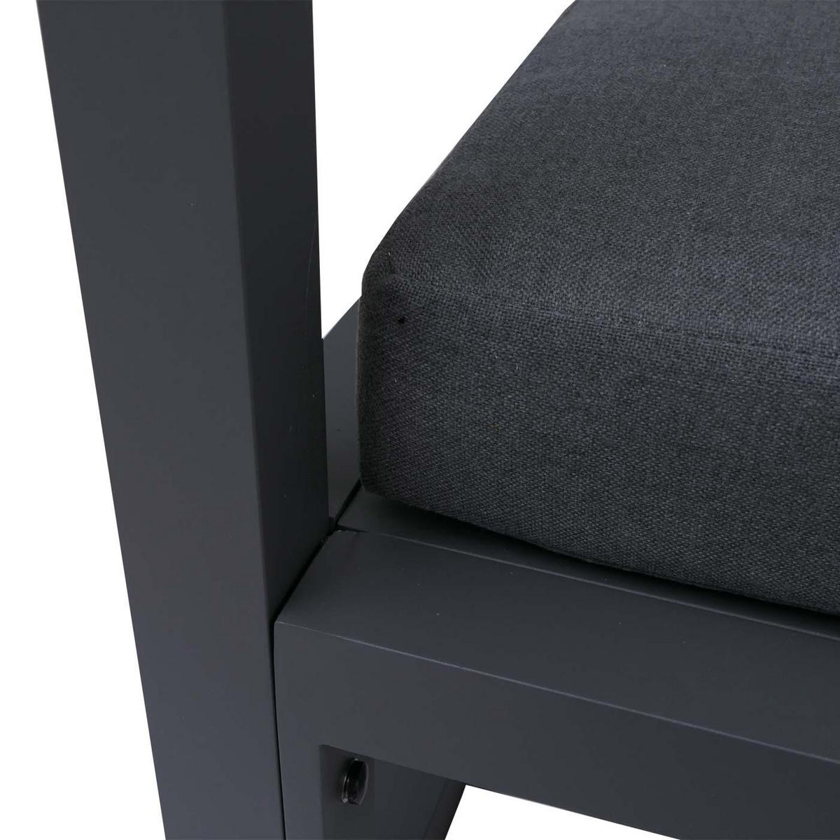 LOUNGE-GARTENLIEGE Dunkelgrau - Dunkelgrau, Textil (165/196/196cm) - MCW