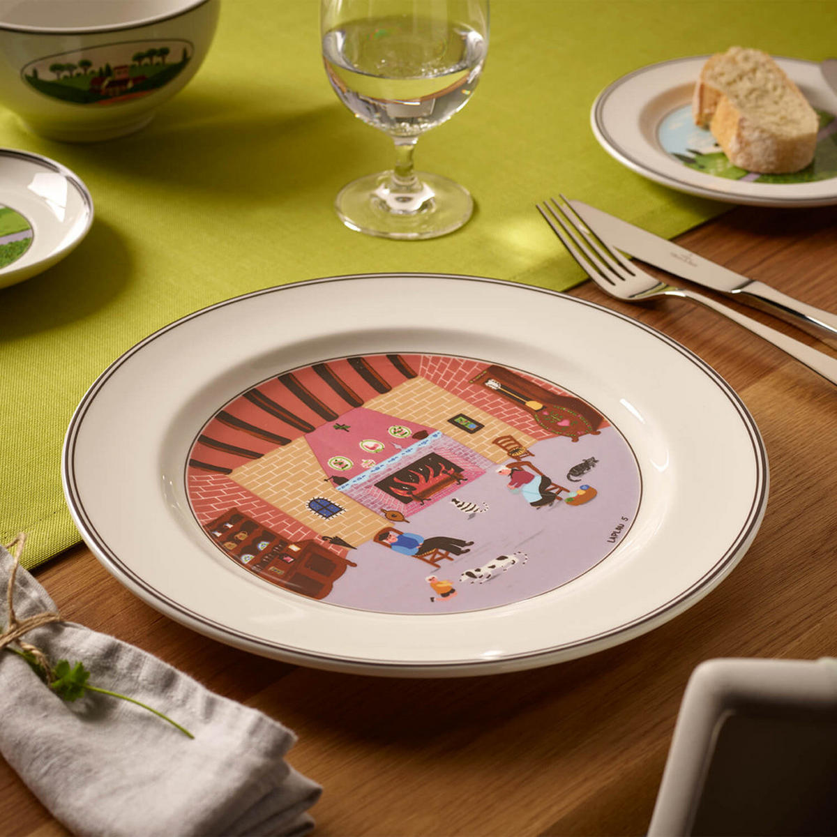 SPEISETELLER KAMIN Design Naif bunt ø 27 cm - Multicolor, Keramik (27cm) - Villeroy & Boch