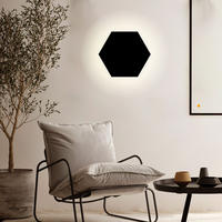 LED-WANDLAMPE Hive Schwarz Ø 35cm - Schwarz, Metall (35/4.4/35cm) - s.luce