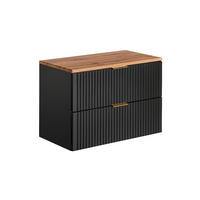 WASCHTISCHUNTERSCHRANK 80.6cm Adriel Schwarz - Schwarz, Holzwerkstoff (80.6/59/46cm) - Petits-meubles