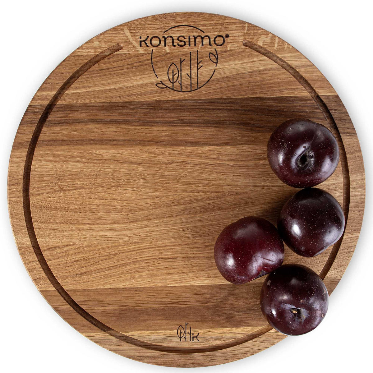 SCHNEIDEBRETT Holz Eiche geölt LESTE - Eichefarben, Holz (32/32cm) - KONSIMO®