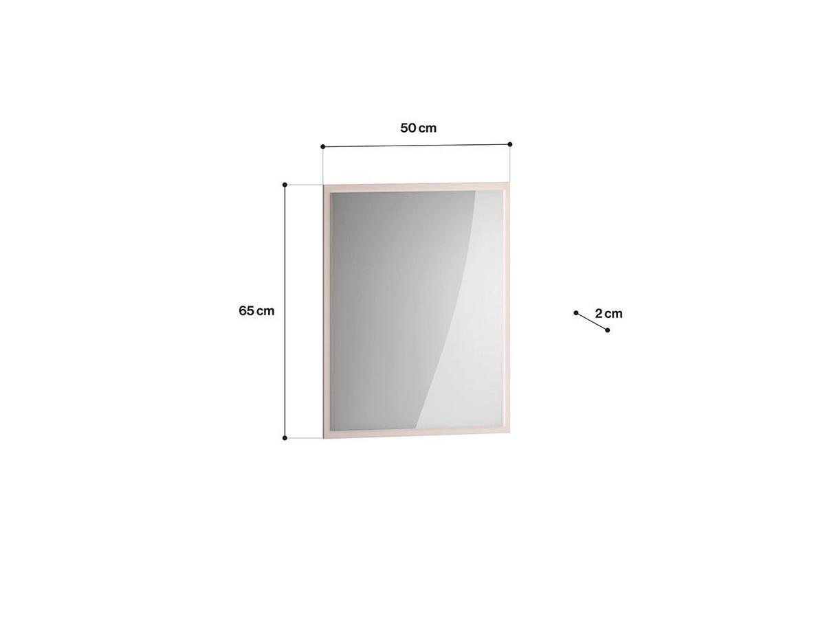 WANDSPIEGEL – VOCO 09 – 49 cm – Voco – Kaschmir - Kaschmir, Glas (49/65/2cm) - hi-markt