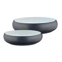 OBSTSCHALE Gourmet Ø22cm und Ø30cm - 2er-Set - Onyx - Schwarz, Keramik (7cm) - Björn