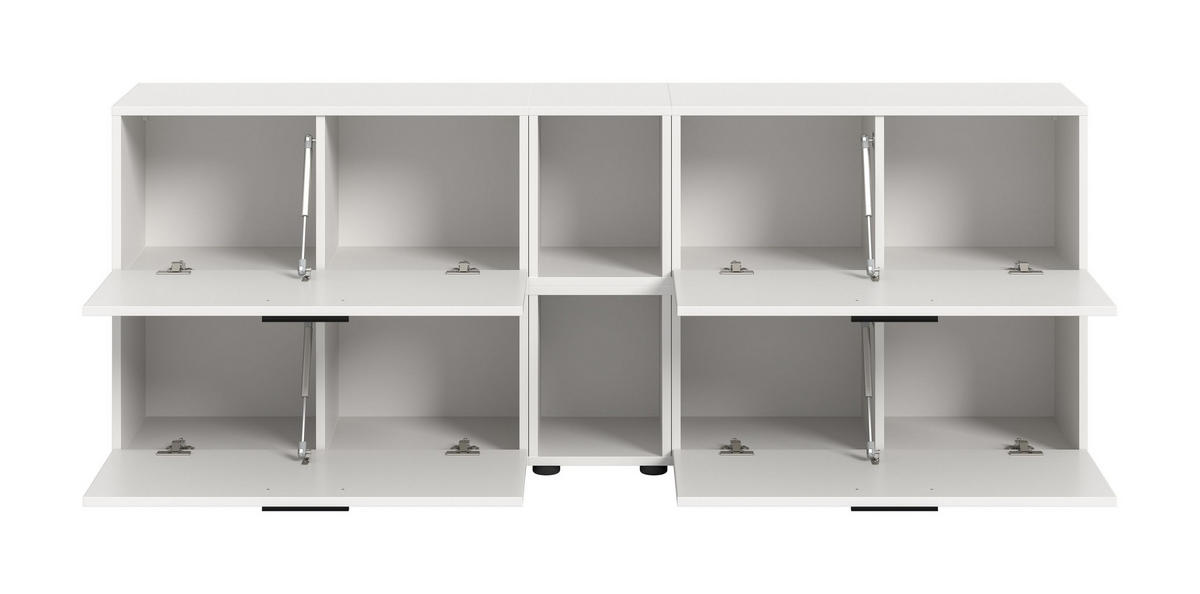 WOHNKOMBINATION Primo (B/H/T: ca. 176/67/34 cm) in Weiß/weiß - Weiß, Holzwerkstoff (176/67/34cm)