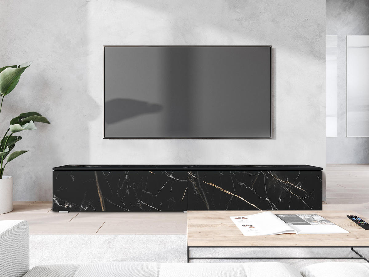 TV-LOWBOARD D180 - Silberfarben/Multicolor, Holzwerkstoff/Kunststoff (180/30/33cm) - MIRJAN24