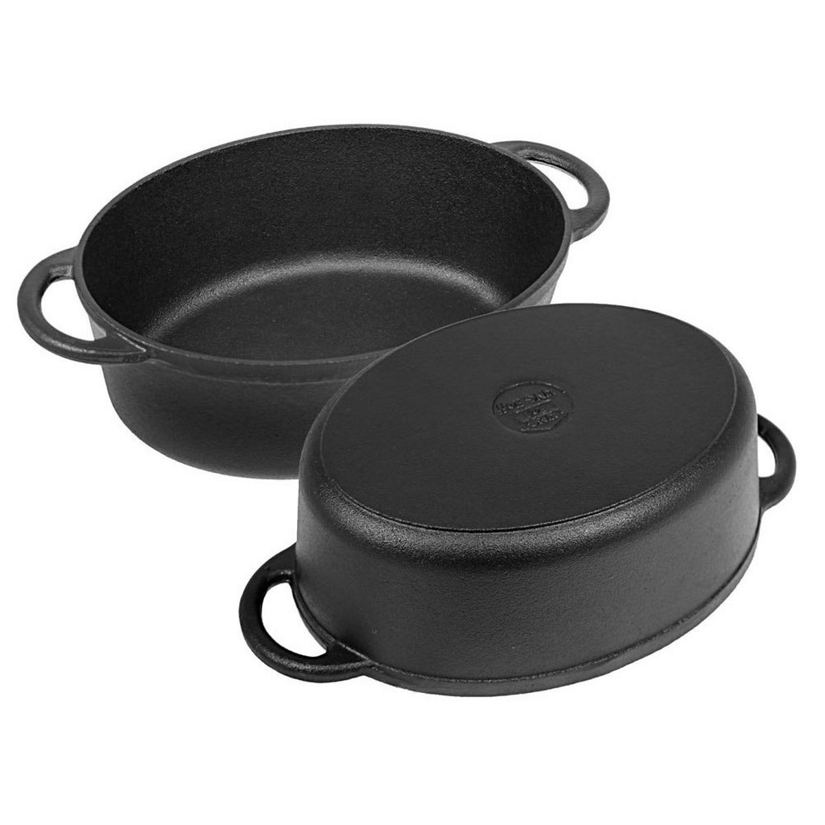 GUSSEISEN-BRÄTER 6,2l 33cm KH1111 - Schwarz, Metall (33/26/11cm) - Kinghoff 