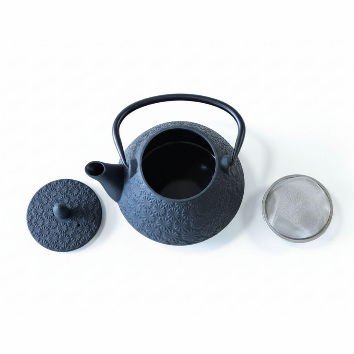 TEEKANNE Gusseisen Taki 1000 ml - Schwarz, Metall (1L) - AROMELIO