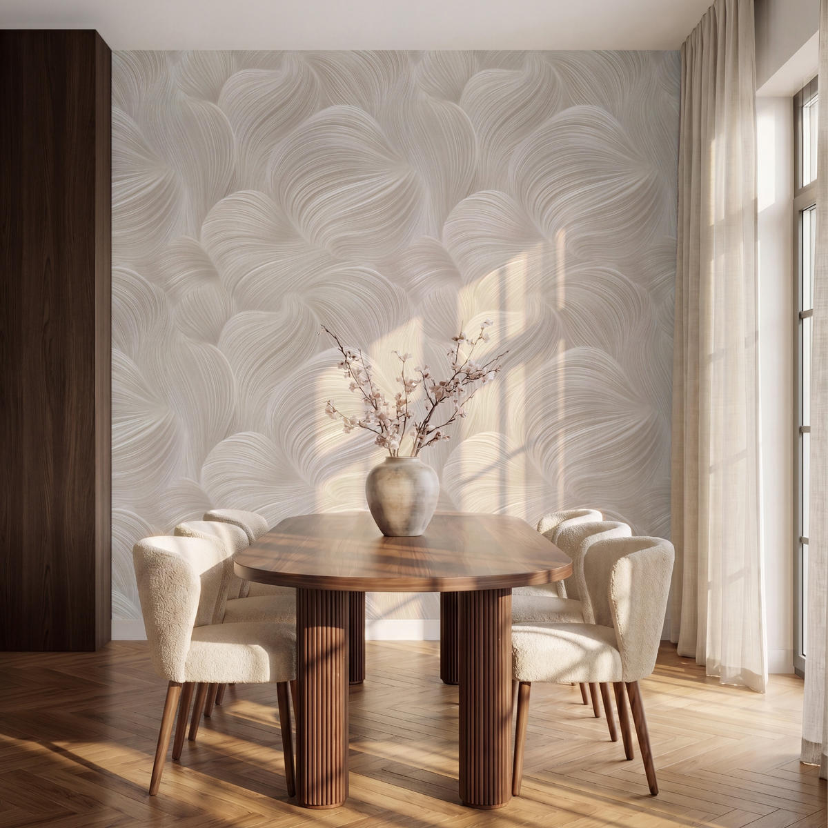 TAPETE - Lines - Ventilator - Beige - 220x240 cm - Creme, Papier (220/240cm) - OnlyWow