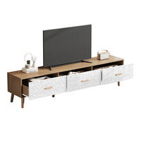 TV-SCHRANK in Holzoptik/Weiß mit 3 Schubladen 150/39/35 cm - Eichefarben, Naturmaterialien (150/35/39cm) - Redom
