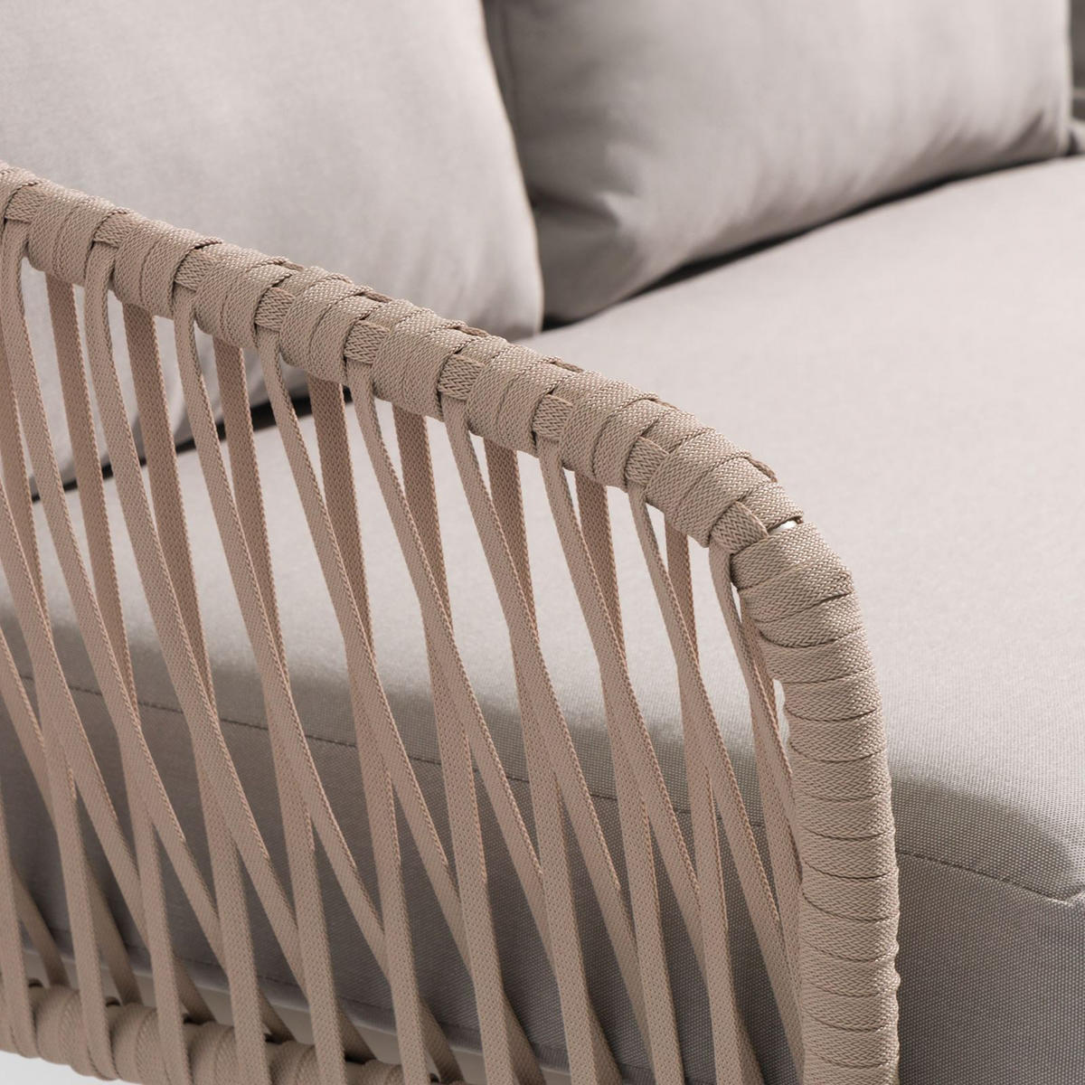 LOUNGEGARNITUR MYKONOS - Beige, Metall - IDIMEX
